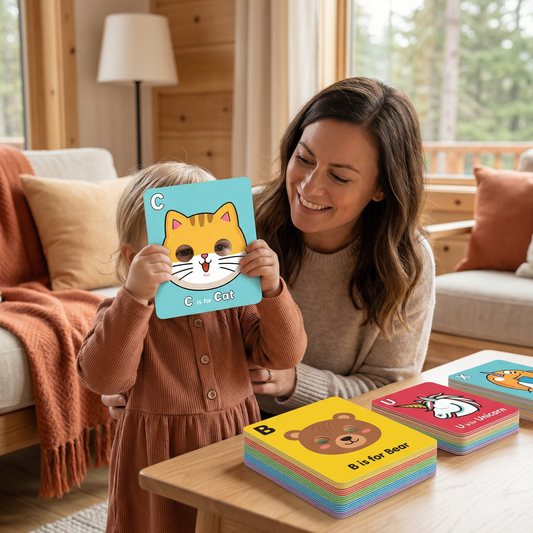 Alphabet Learning Cards with Animal Designs