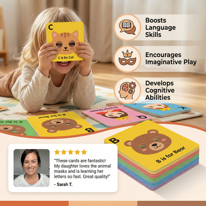 Alphabet Learning Cards with Animal Designs