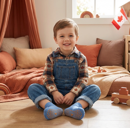 Safe anti-slip socks and shoes for children