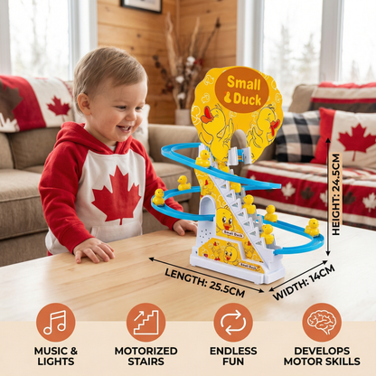 Duck slide roller coaster toy