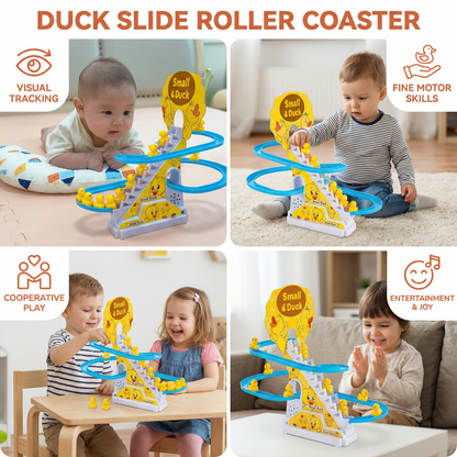 Duck slide roller coaster toy