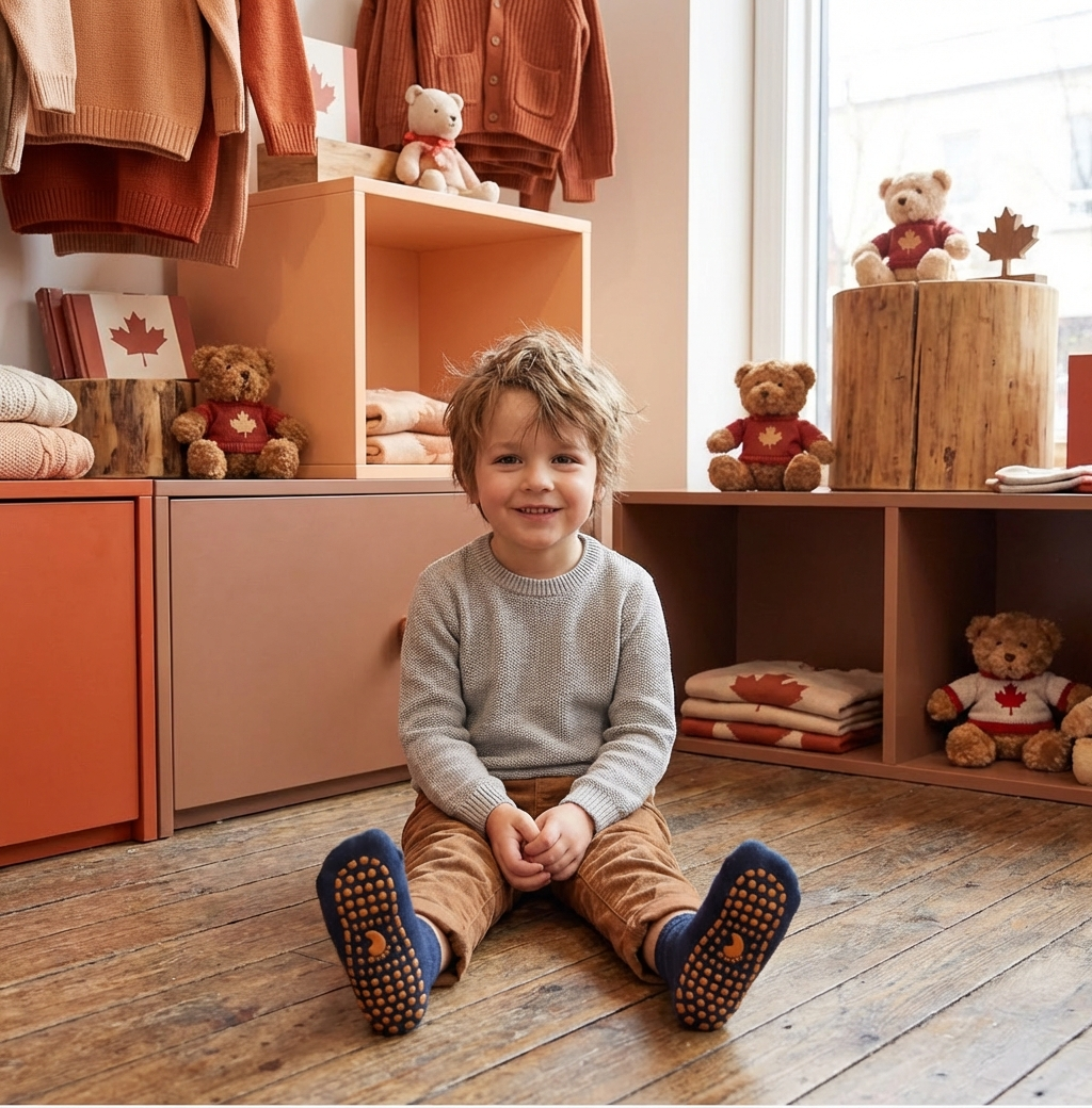 Safe anti-slip socks and shoes for children