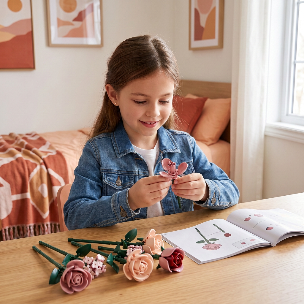 Flower Building Block Bouquet Set
