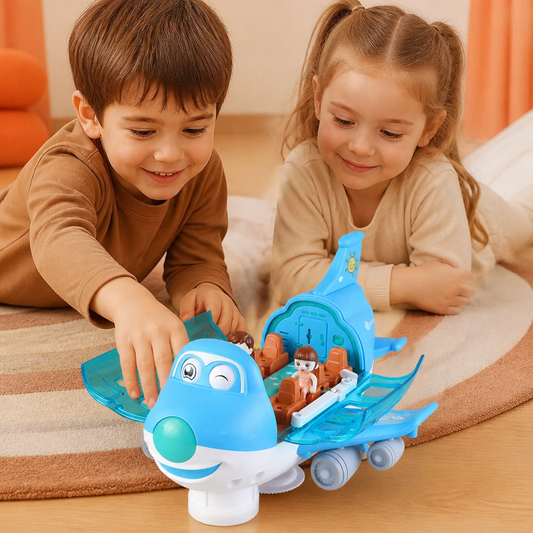 Driving Toy Airplane with Lights and Music