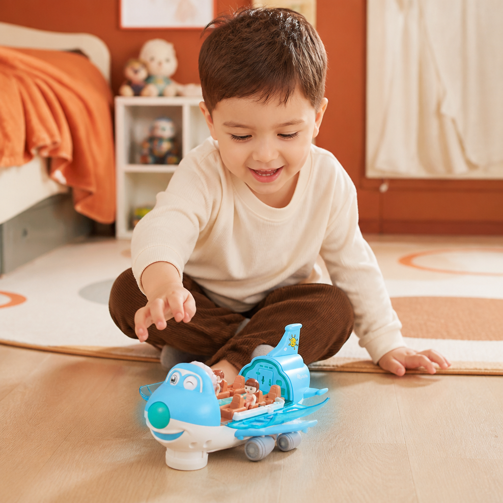 Driving Toy Airplane with Lights and Music