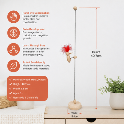 Wooden Woodpecker Learning Toy for Kids
