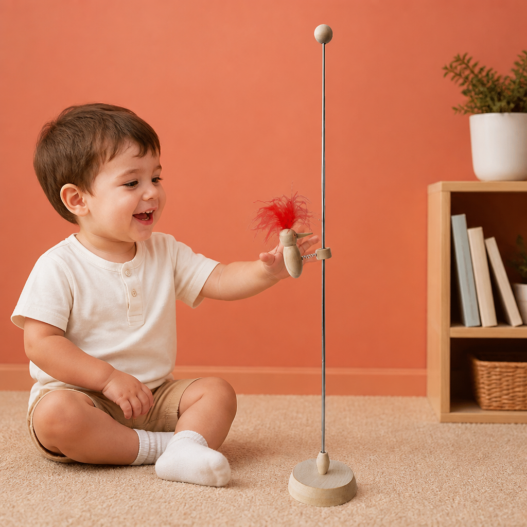 Wooden Woodpecker Learning Toy for Kids