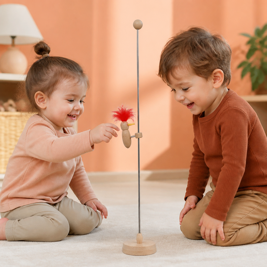 Wooden Woodpecker Learning Toy for Kids