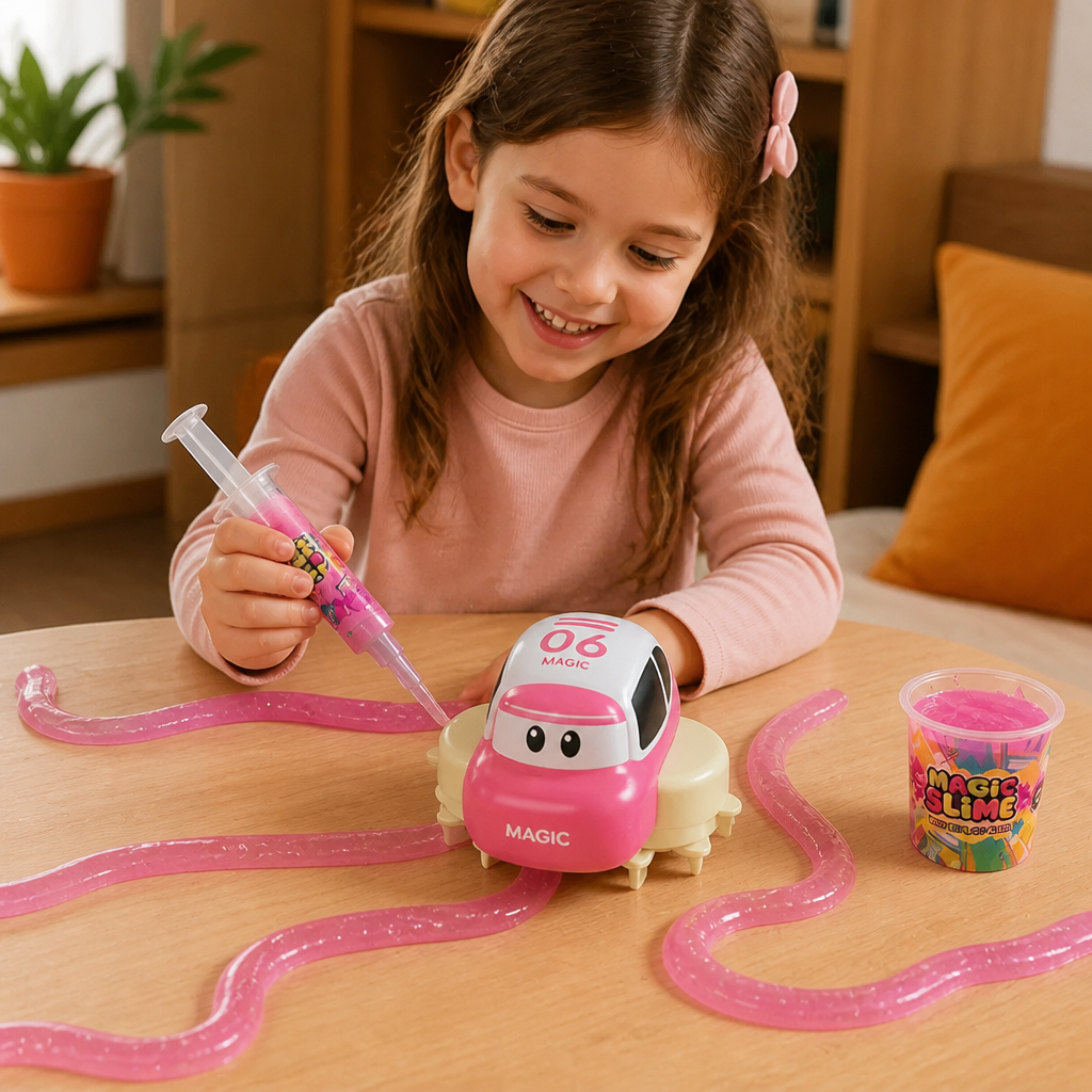 Magic Slime Race Track Set – DIY Electric Car Adventure