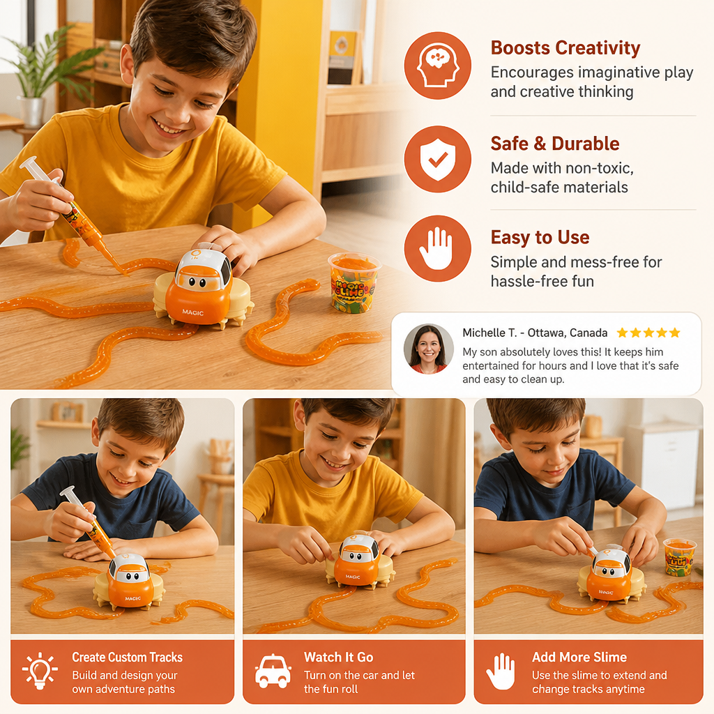 Magic Slime Race Track Set – DIY Electric Car Adventure