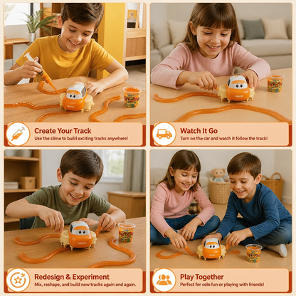 Magic Slime Race Track Set – DIY Electric Car Adventure