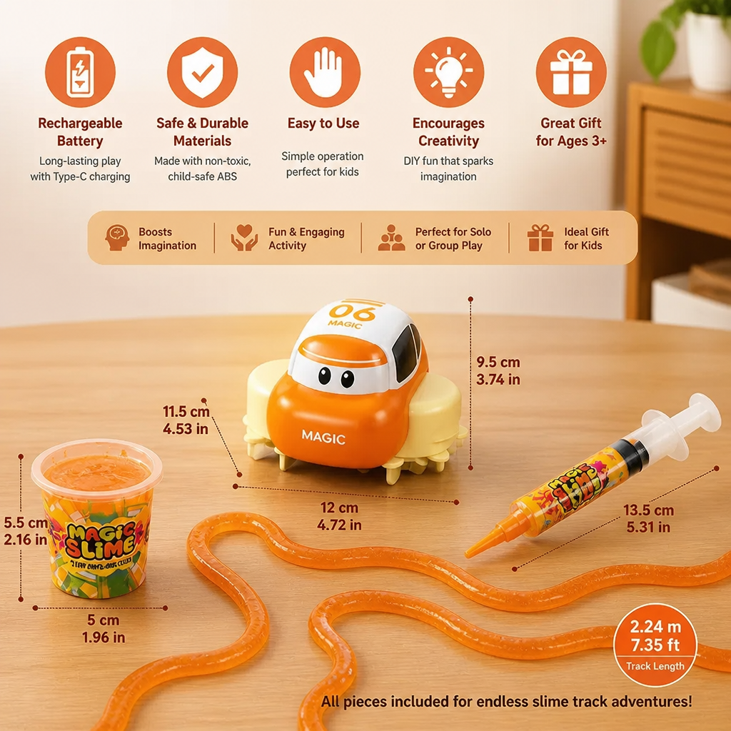 Magic Slime Race Track Set – DIY Electric Car Adventure