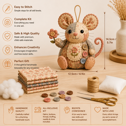 DIY Animal Sewing Kit – Handmade Fabric Ornament Craft Set