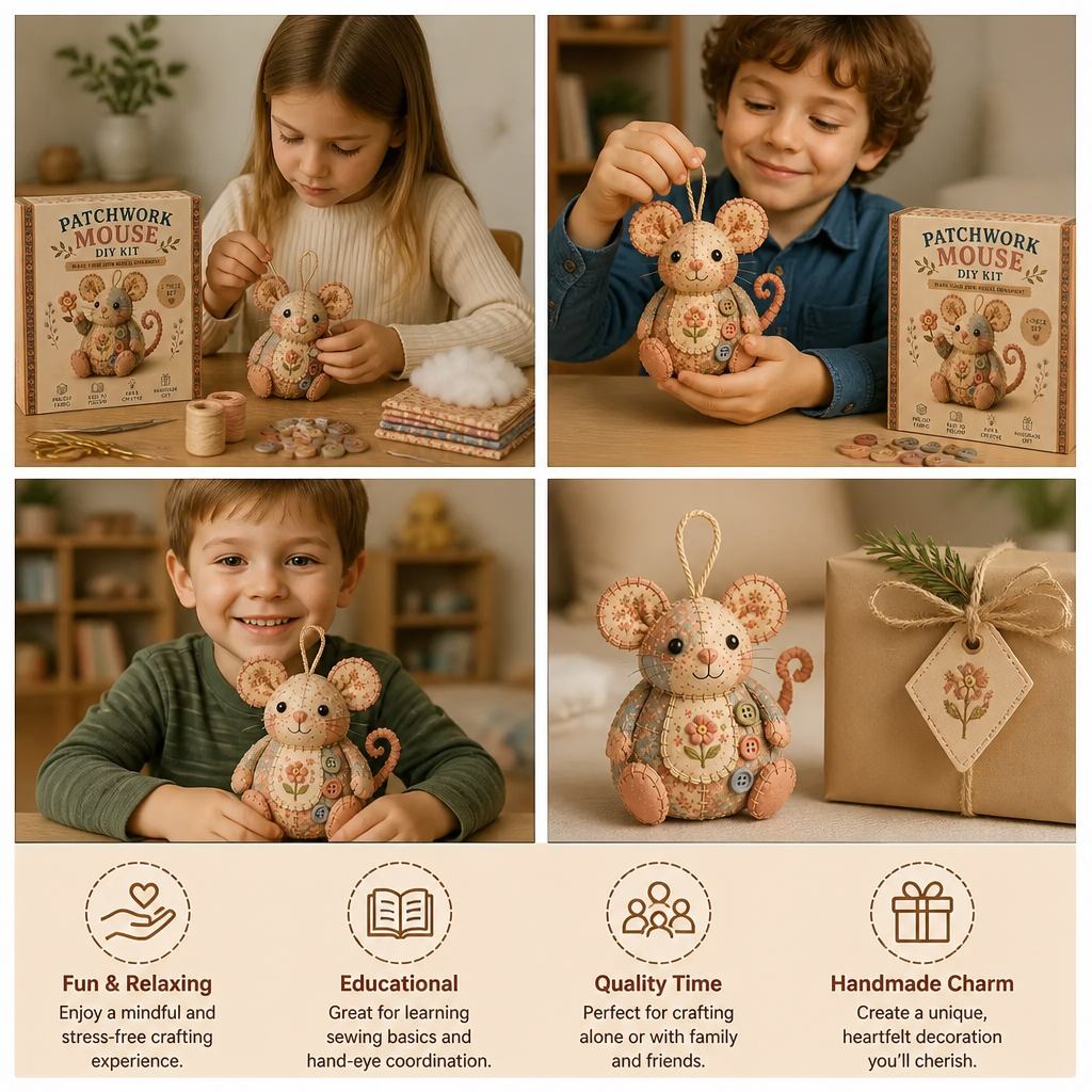 DIY Animal Sewing Kit – Handmade Fabric Ornament Craft Set