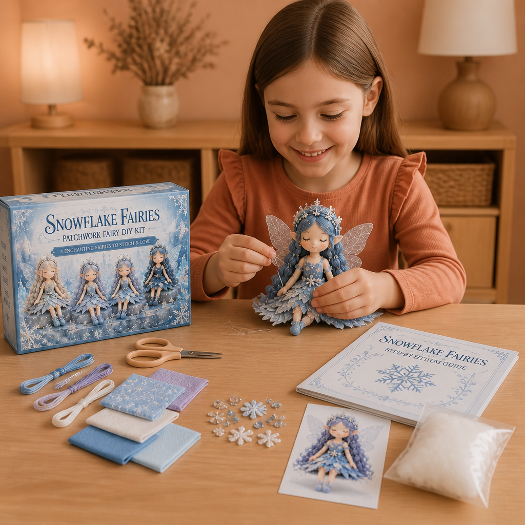 Fairy DIY Sewing Kit for Kids – Make Enchanting Fairy Dolls with Fabric, Accessories & Instructions
