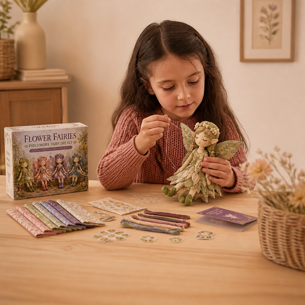 Fairy DIY Sewing Kit for Kids – Make Enchanting Fairy Dolls with Fabric, Accessories & Instructions