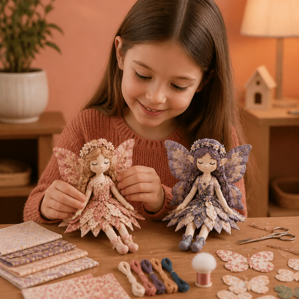 Fairy DIY Sewing Kit for Kids – Make Enchanting Fairy Dolls with Fabric, Accessories & Instructions