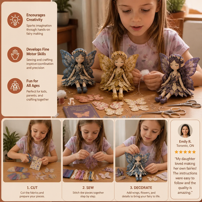 Fairy DIY Sewing Kit for Kids – Make Enchanting Fairy Dolls with Fabric, Accessories & Instructions