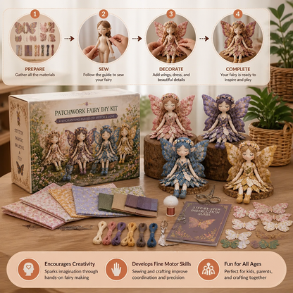 Fairy DIY Sewing Kit for Kids – Make Enchanting Fairy Dolls with Fabric, Accessories & Instructions