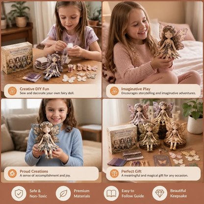 Fairy DIY Sewing Kit for Kids – Make Enchanting Fairy Dolls with Fabric, Accessories & Instructions