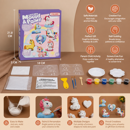 DIY Animal Plaster Painting Kit – Mold, Paint & Create Craft Set for Kids