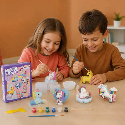 DIY Animal Plaster Painting Kit – Mold, Paint & Create Craft Set for Kids