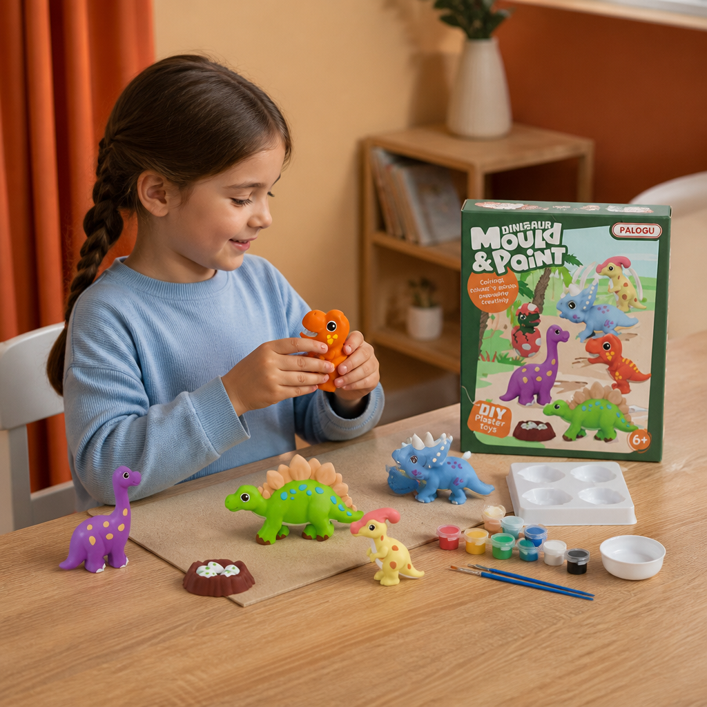 DIY Animal Plaster Painting Kit – Mold, Paint & Create Craft Set for Kids