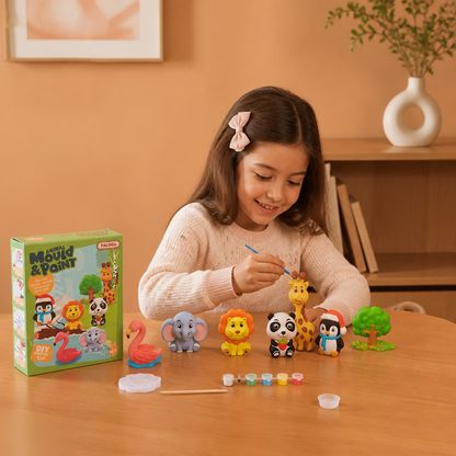 DIY Animal Plaster Painting Kit – Mold, Paint & Create Craft Set for Kids