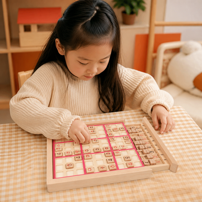 Wooden Sudoku Puzzle Board – Educational Logic & Math Game