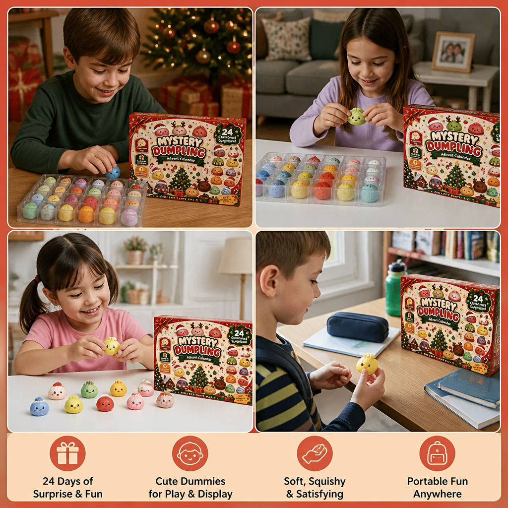 Mini Dumpling Squishy Toy Advent Calendar