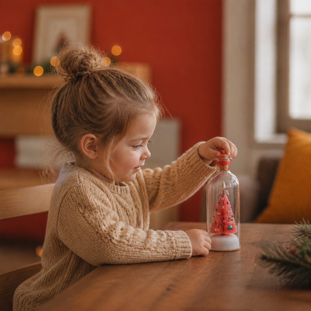 Recordable Christmas Message-in-a-Bottle Ornament with Voice Playback