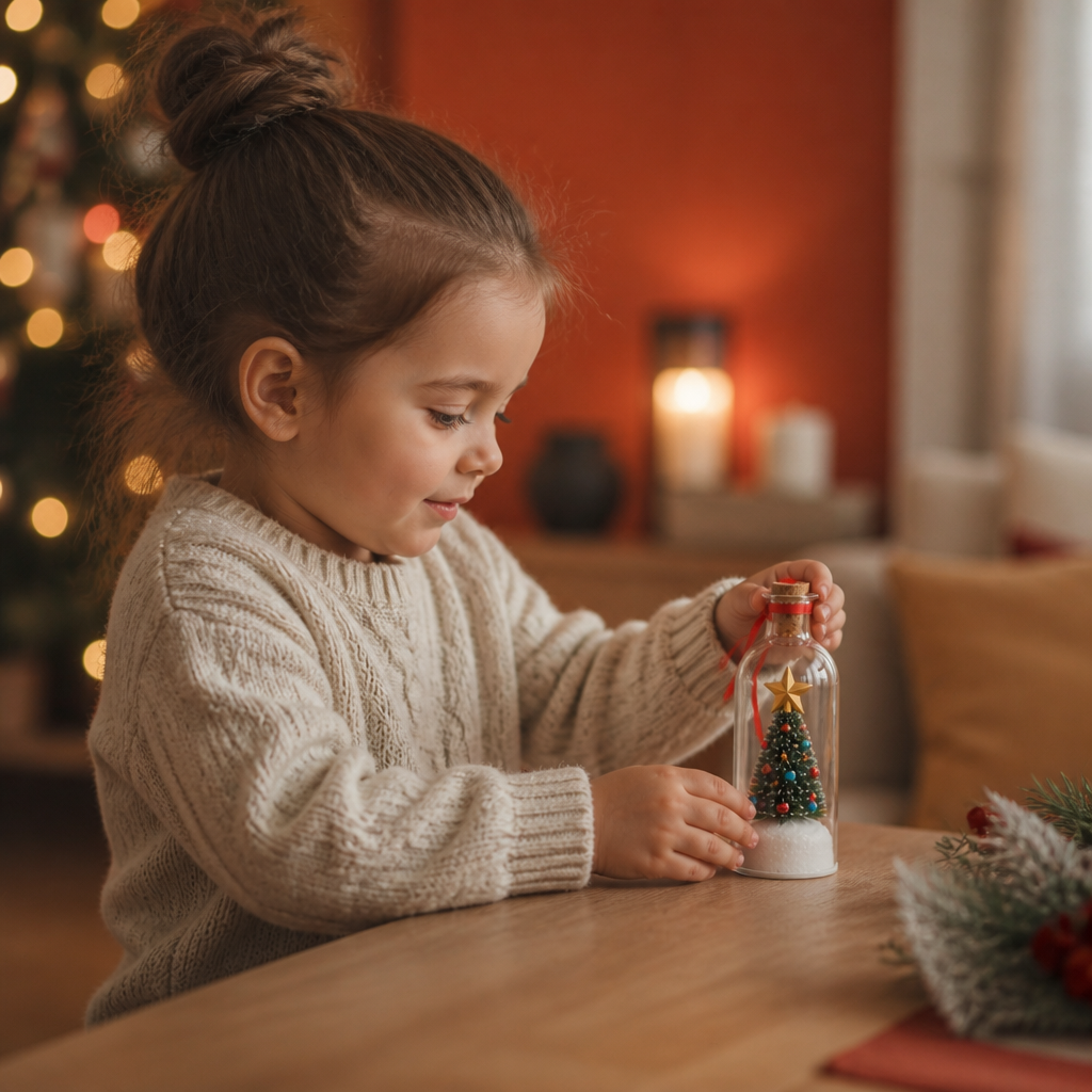 Recordable Christmas Message-in-a-Bottle Ornament with Voice Playback