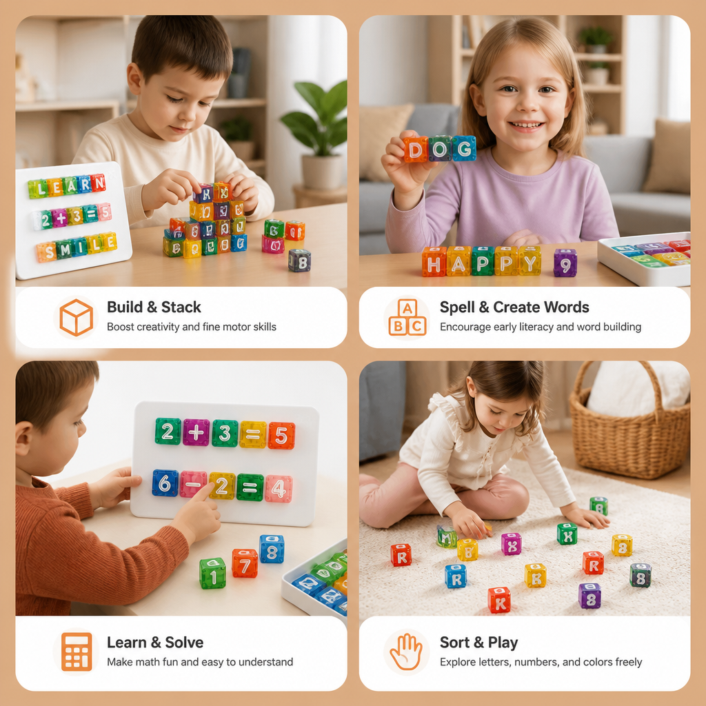 40-Piece Magnetic Letters & Numbers Learning Set – Montessori STEM Toy for Kids