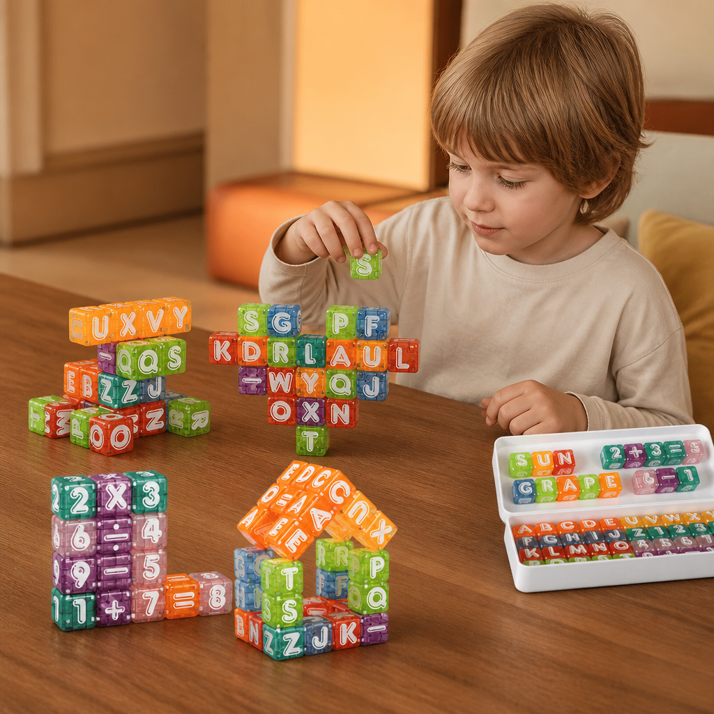 40-Piece Magnetic Letters & Numbers Learning Set – Montessori STEM Toy for Kids