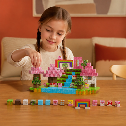 100-Piece Magnetic Building Cube Set – Montessori STEM Construction Toy for Kids
