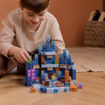 100-Piece Magnetic Building Cube Set – Montessori STEM Construction Toy for Kids