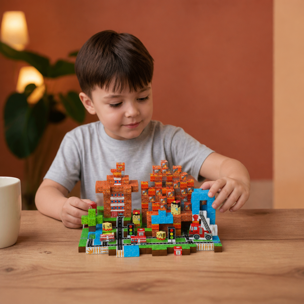 100-Piece Magnetic Building Cube Set – Montessori STEM Construction Toy for Kids
