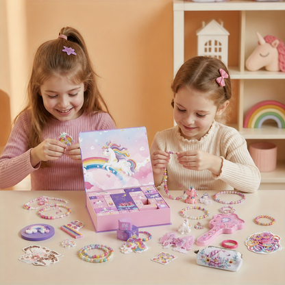 24-Day Unicorn Advent Calendar with Hair Accessories, Stickers & Surprise Gifts