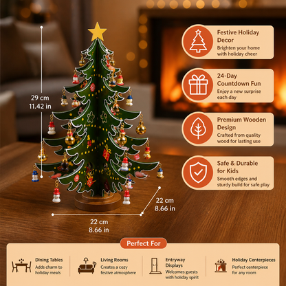 24-Day Mini Christmas Tree Ornament Advent Calendar for Kids