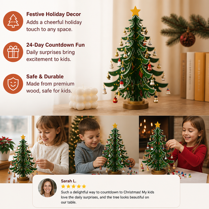 24-Day Mini Christmas Tree Ornament Advent Calendar for Kids