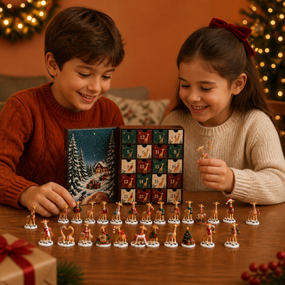 24-Day Christmas Giraffe Figurine Advent Calendar
