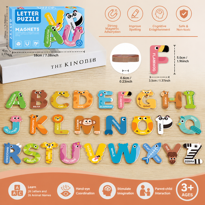 Animal Alphabet & Number Fridge Magnets – Kids’ Spelling and Learning Set