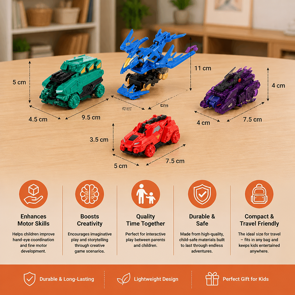 Jumping Transforming Racing Car Toy