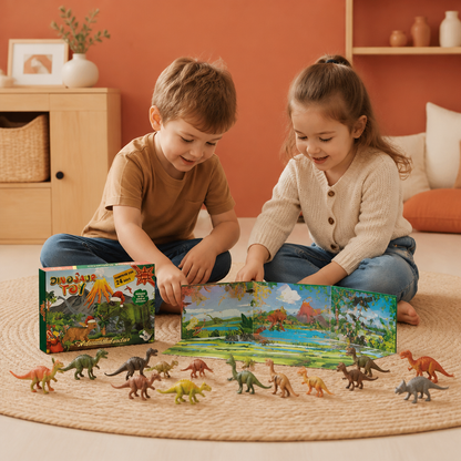 24-Day Dinosaur Toy Advent Calendar with Surprise Figures