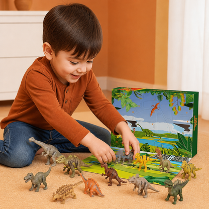 24-Day Dinosaur Toy Advent Calendar with Surprise Figures