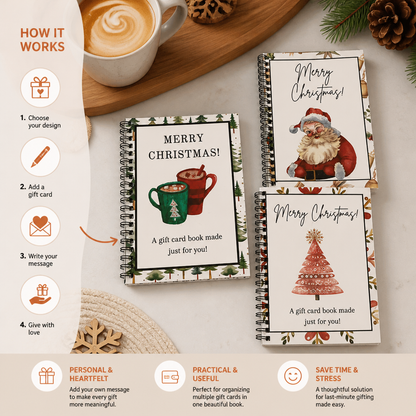 DIY Christmas Gift Card Book – Spiral-Bound Holiday Gift Organizer