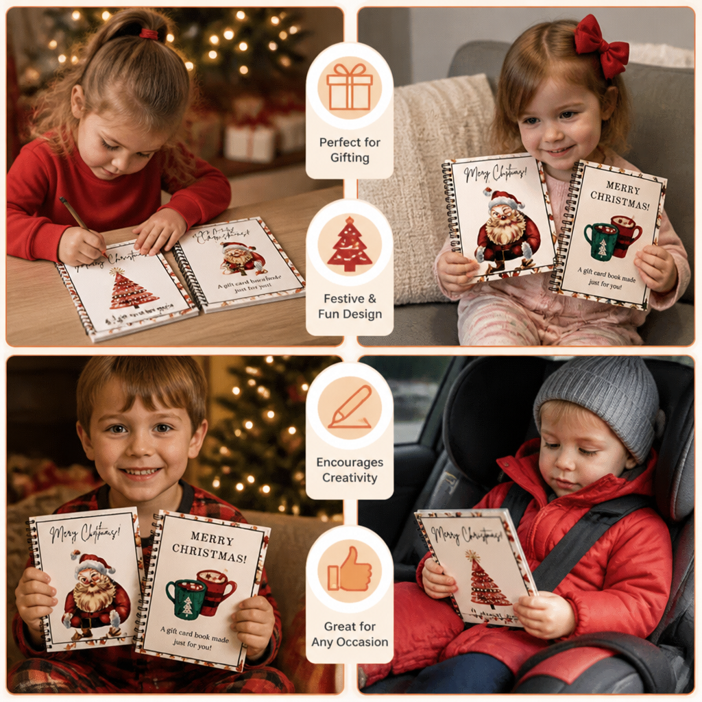 DIY Christmas Gift Card Book – Spiral-Bound Holiday Gift Organizer