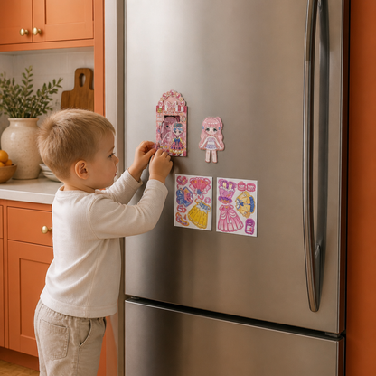 Princess Magnetic Dress-Up Set with 3D Stickers