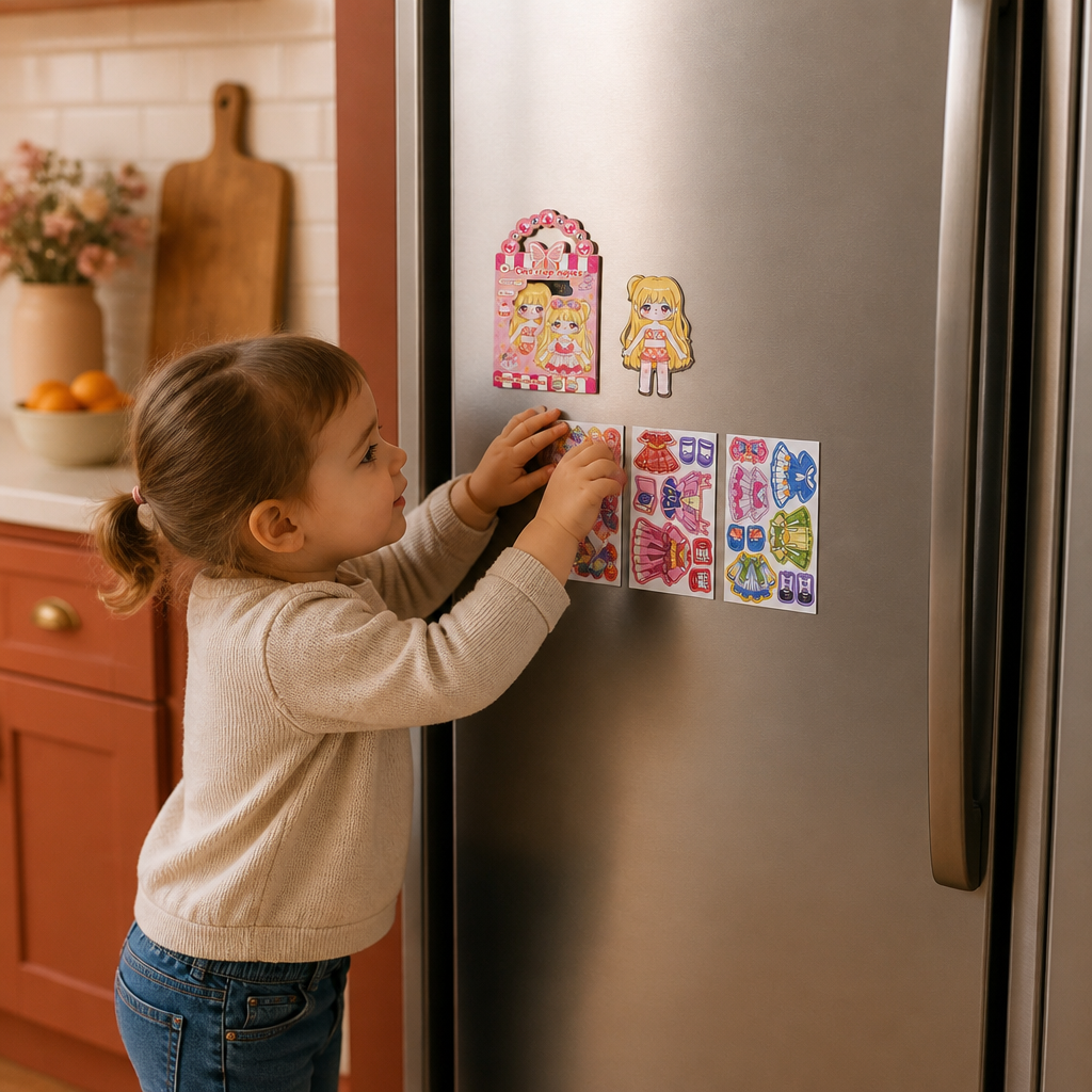 Princess Magnetic Dress-Up Set with 3D Stickers