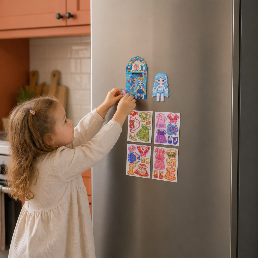 Princess Magnetic Dress-Up Set with 3D Stickers